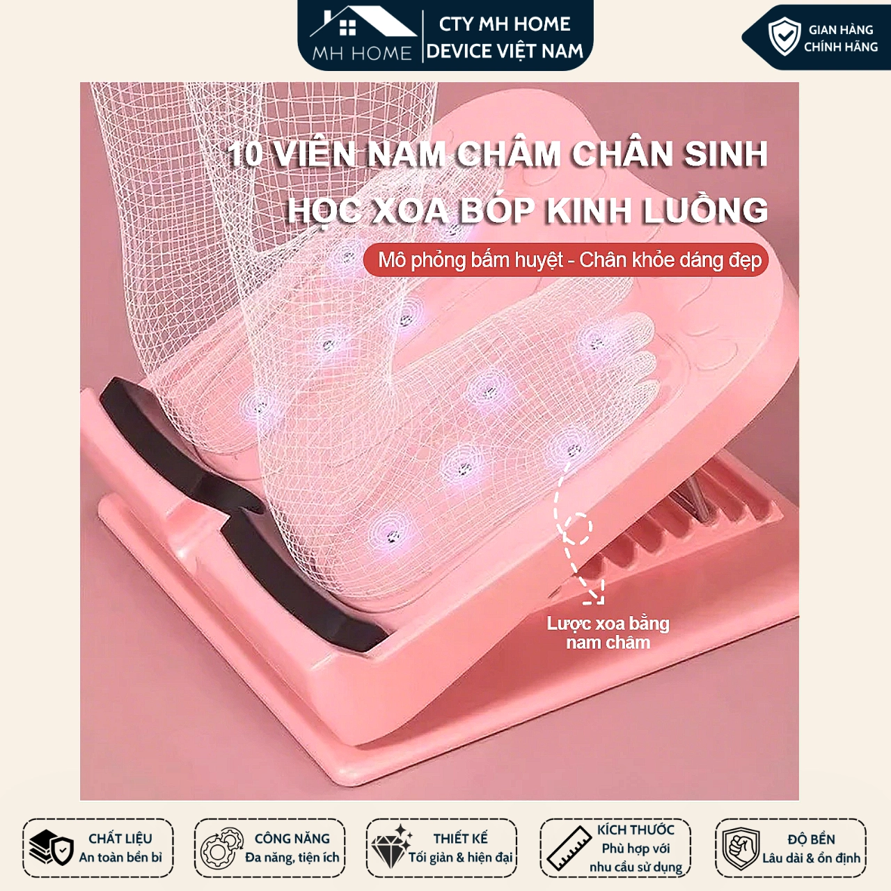 Dụng Cụ Giãn Cơ Chân Có Con Lăn Massage - Bàn Kê Chân Điều Chỉnh 10 Mức, Hỗ Trợ Thư Giãn Bàn Chân